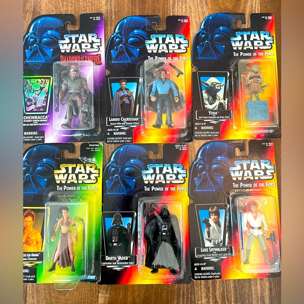 Set (6) Mint Condition Kenner Star Wars 1995 Action Figures